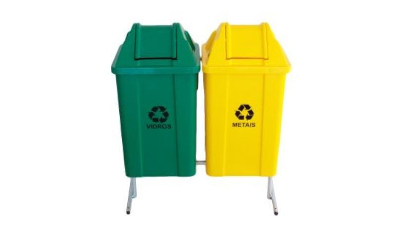 Detalhes do produto CONJUNTO RECICLÁVEL C/ 02 LIXEIRAS